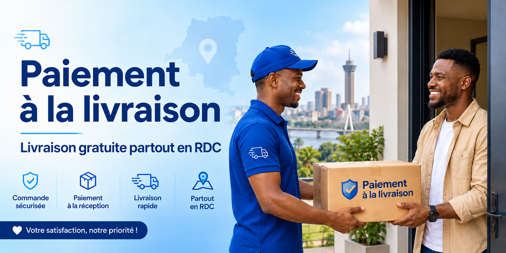 Paiement à la livraison partout en RDC